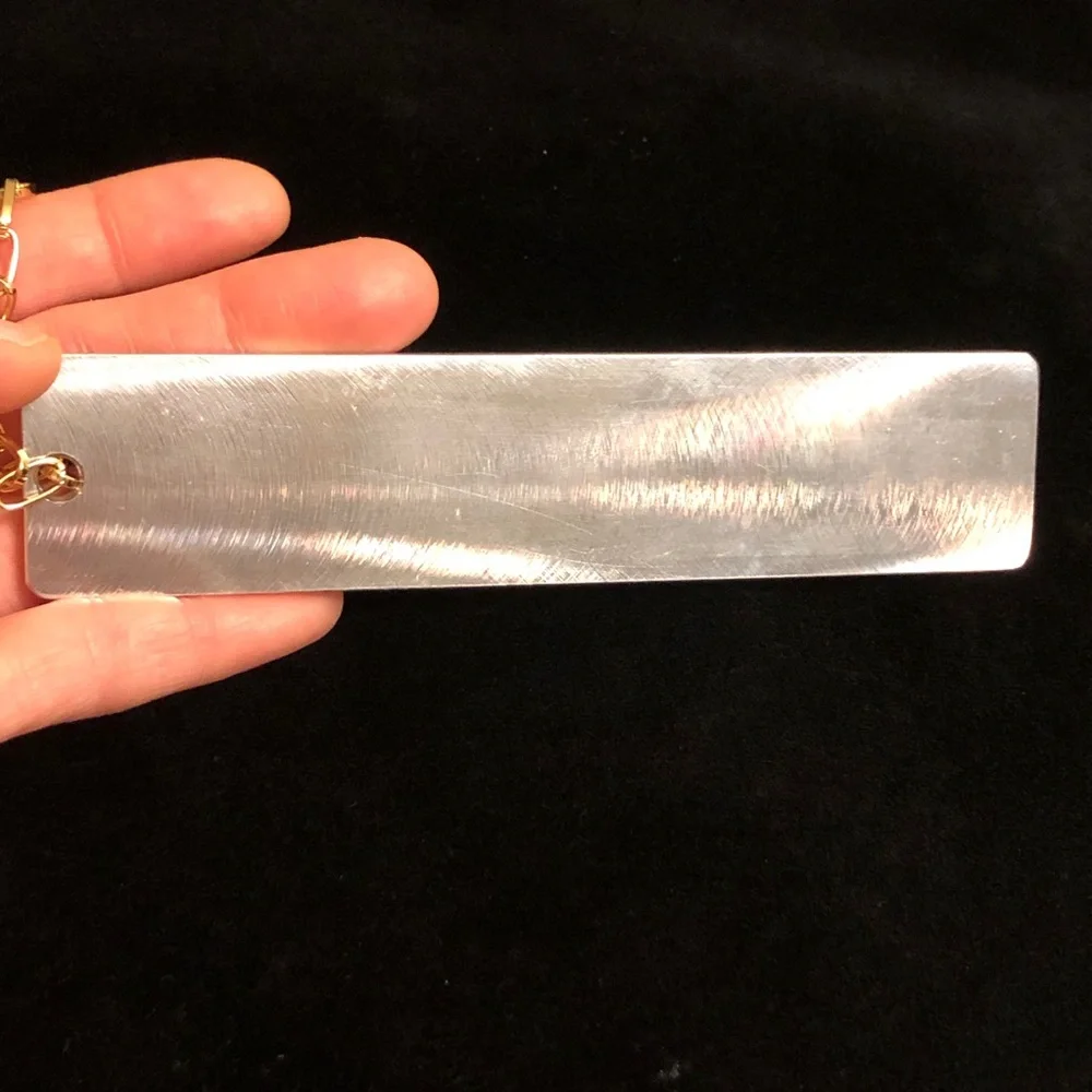 Silver Tone Heavy Metal Aluminum Alloy Nameplate Keychain or Plaque “Rachael”